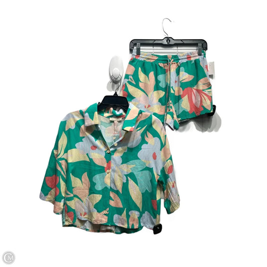 Shorts Set By Illa Illa In Green & Orange, Size: S