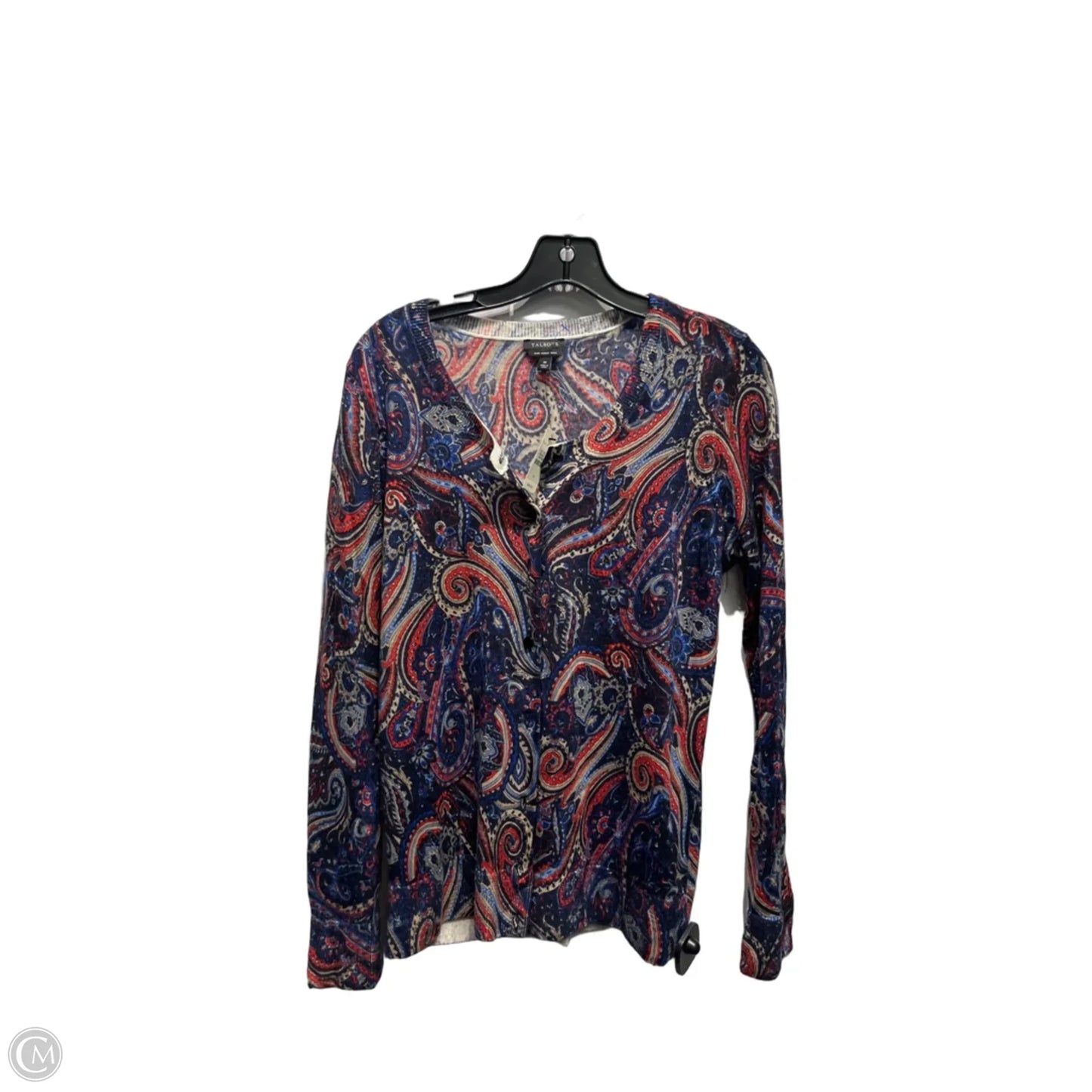 Cardigan By Talbots In Blue & Red, Size: M