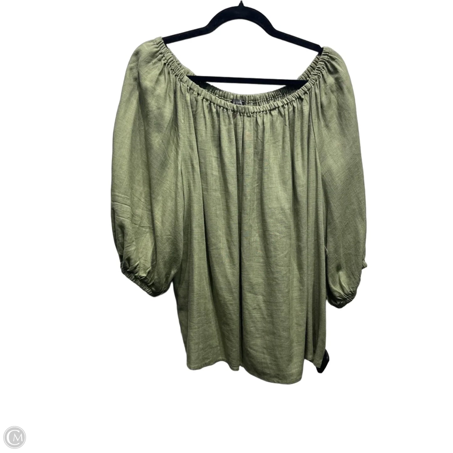 Top Short Sleeve By Vince Camuto In Green, Size: 1x