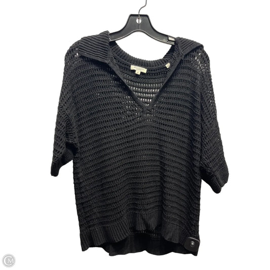 Sweater Short Sleeve By Max Studio In Black, Size: M