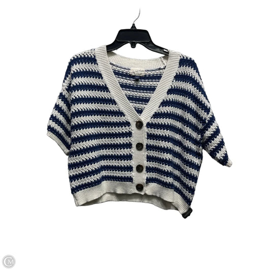Sweater Short Sleeve By Universal Thread In Blue & White, Size: S