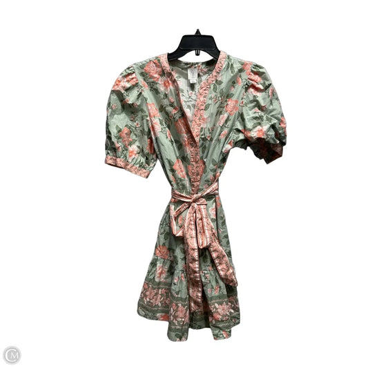 Dress Casual Short By Joie In Green & Pink, Size: 12