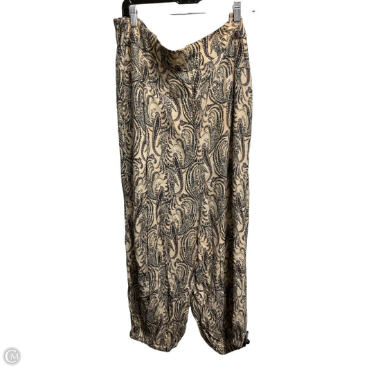 Pants Joggers By Anthropologie In Cream & Green, Size: Xl