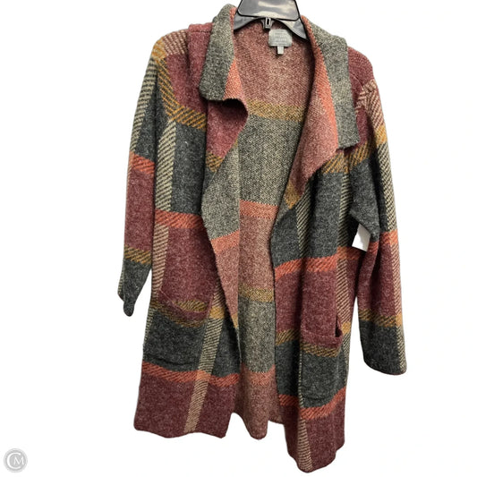 Sweater Cardigan By Berkley Jensen In Black & Red, Size: S