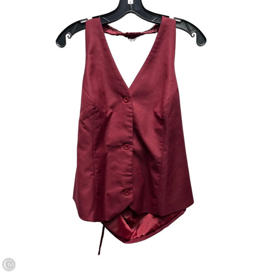 Vest Other By BELLA POQUE In Maroon, Size: 2x