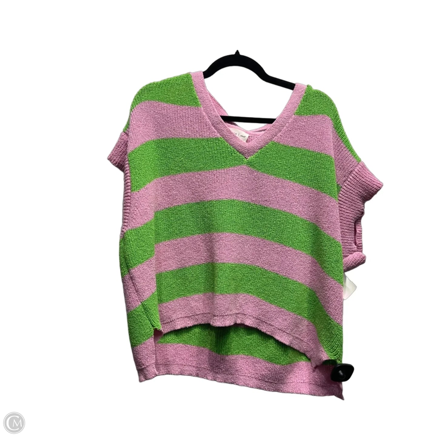Top Short Sleeve By Entro In Green & Pink, Size: S