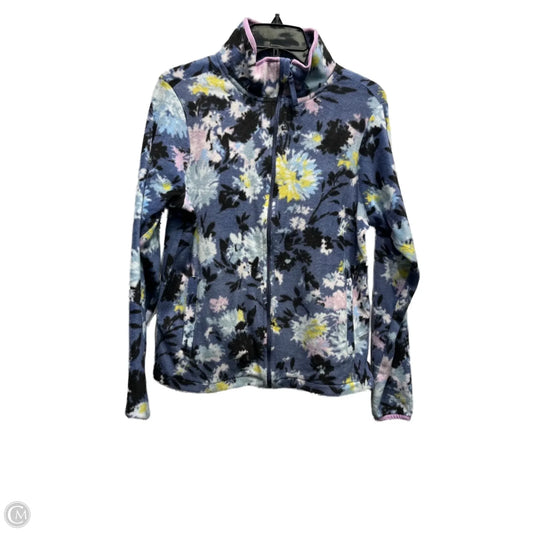 Jacket Fleece By Vera Bradley In Blue & Yellow, Size: Xs