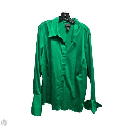 Top Long Sleeve By Lane Bryant In Green, Size: Xl