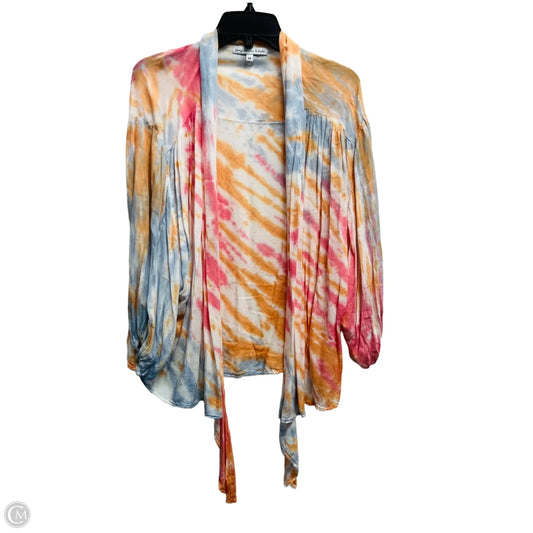 Cardigan By Young Fabulous & Broke In Orange & Pink, Size: M