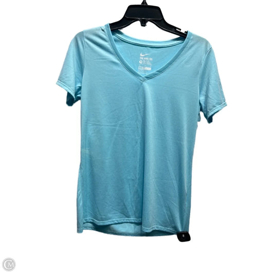 Athletic Top Short Sleeve By Nike Apparel In Teal, Size: M