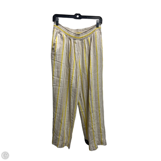 Pants Linen By Clothes Mentor In Tan & Yellow, Size: 2x