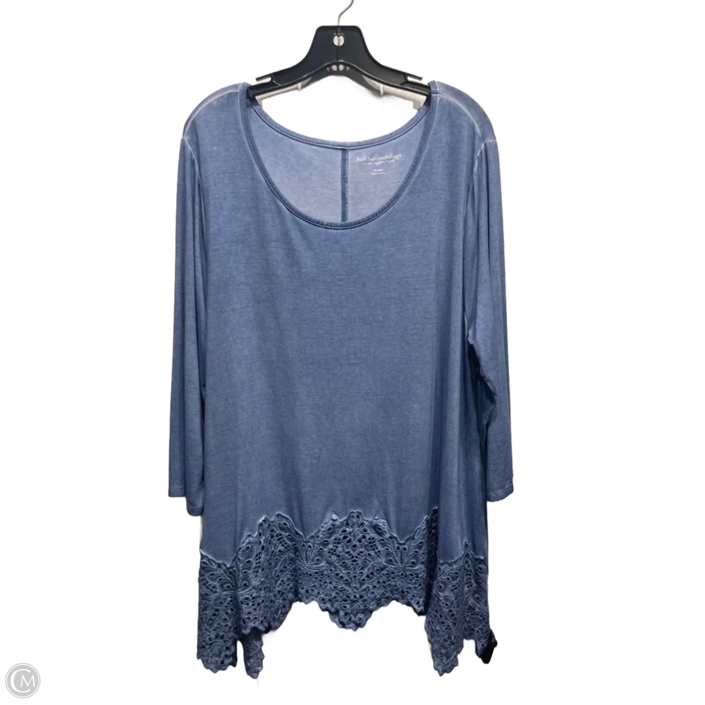 Top Long Sleeve By Soft Surroundings In Blue, Size: Xl