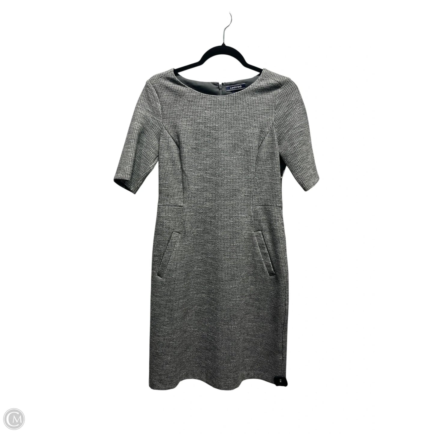 Dress Work By Lands End In Grey, Size: M