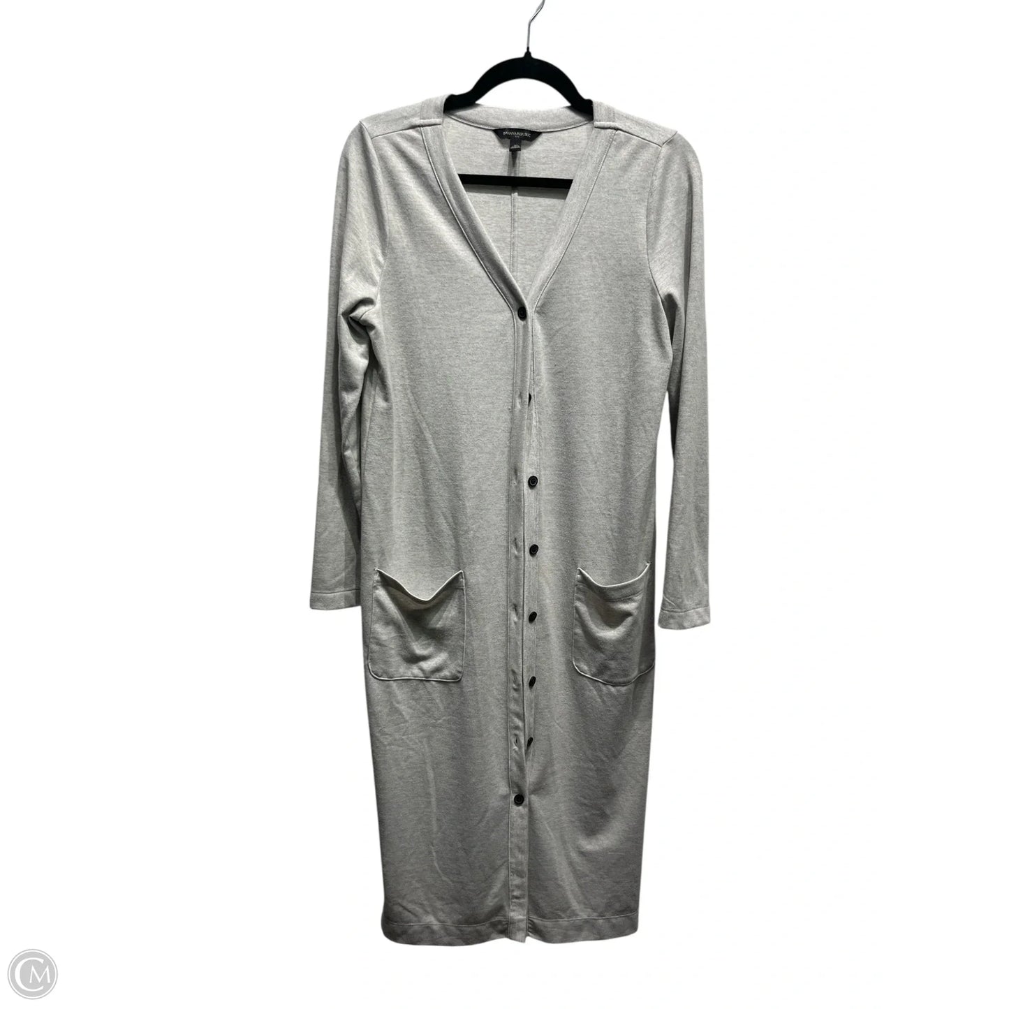 Dress Casual Midi By Banana Republic In Grey, Size: M