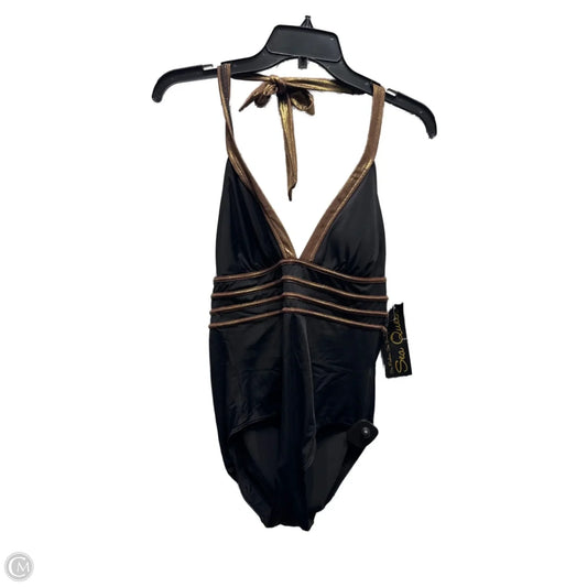 Swimsuit By SEA QUEEN In Black & Gold, Size: M