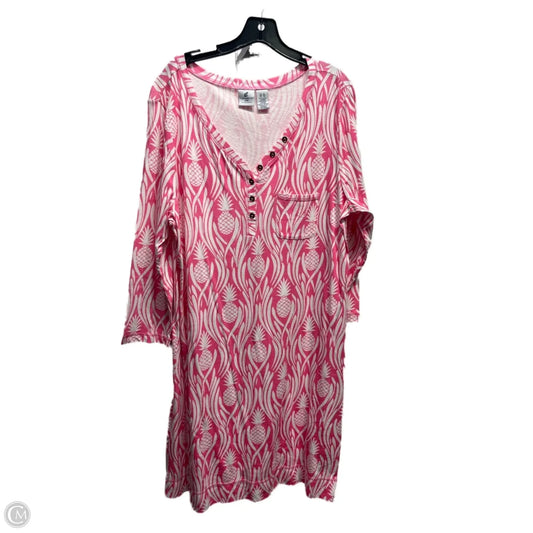 Dress Casual Short By Caribbean Joe In Pink, Size: Xl