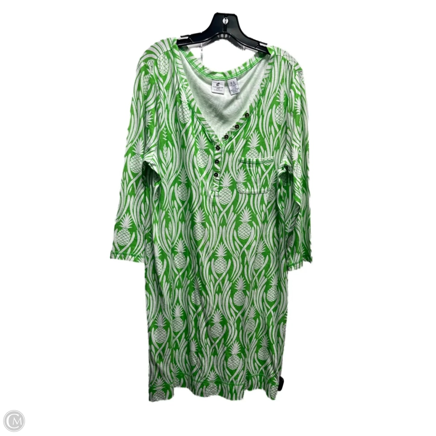 Dress Casual Short By Caribbean Joe In Green, Size: Xlarge