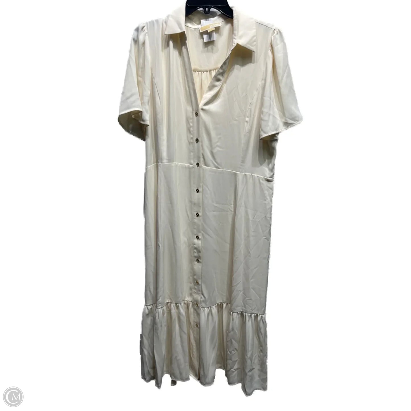 Dress Designer By Michael Kors In Cream, Size: Xl