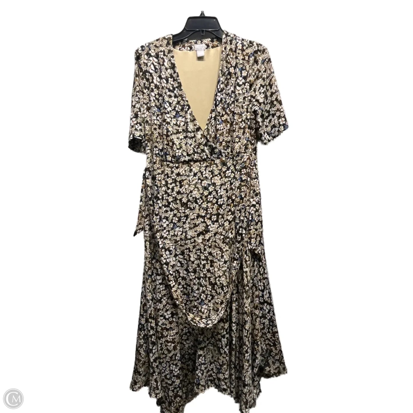 Dress Casual Maxi By Chicos In Brown & Green, Size: S