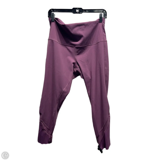 Athletic Capris By Lululemon In Purple, Size: 14