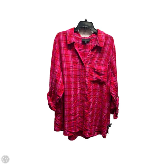 Top Long Sleeve By Lane Bryant In Pink & Red, Size: 2x