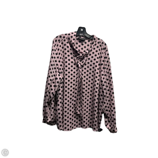 Top Long Sleeve By Lane Bryant In Black & Pink, Size: 2x