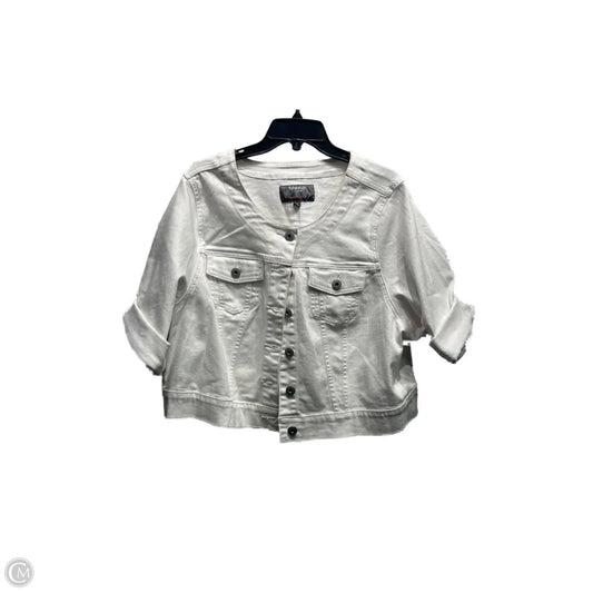 Jacket Denim By Torrid In White Denim, Size: 3x