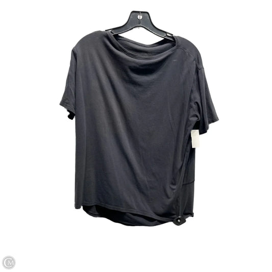 Athletic Top Short Sleeve By Lululemon In Black, Size: M