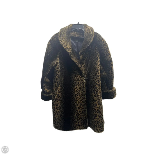 Coat Faux Fur & Sherpa By Gallery In Animal Print, Size: M