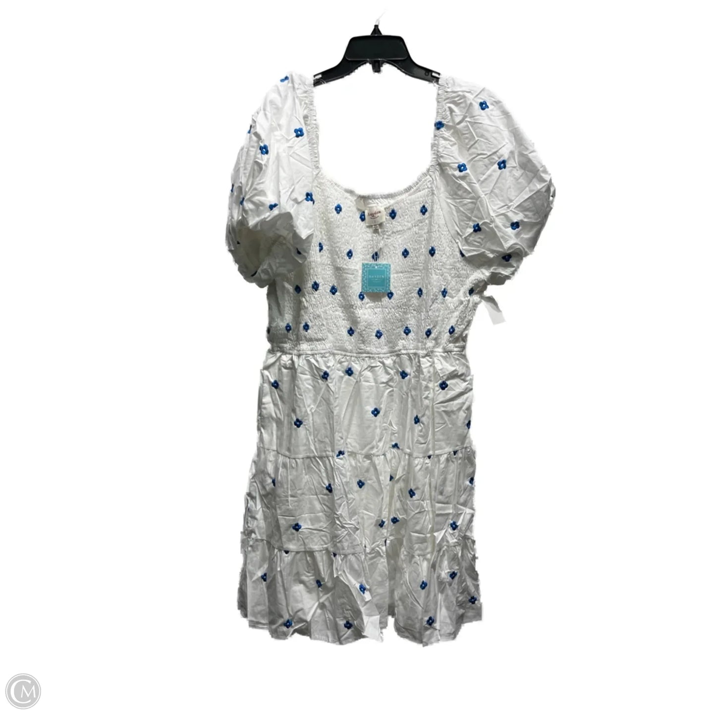 Dress Party Short By Hayden La In Blue & White, Size: 3x