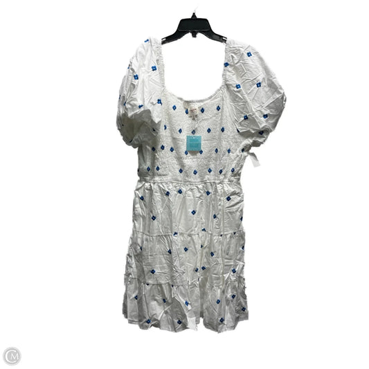 Dress Party Short By Hayden La In Blue & White, Size: 3x