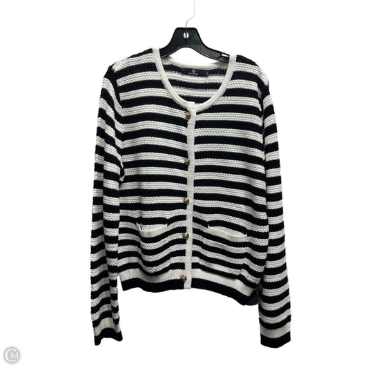 Sweater Cardigan By Lillusory In Black & White, Size: M