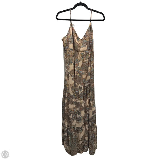 Dress Casual Maxi By Express In Brown, Size: L