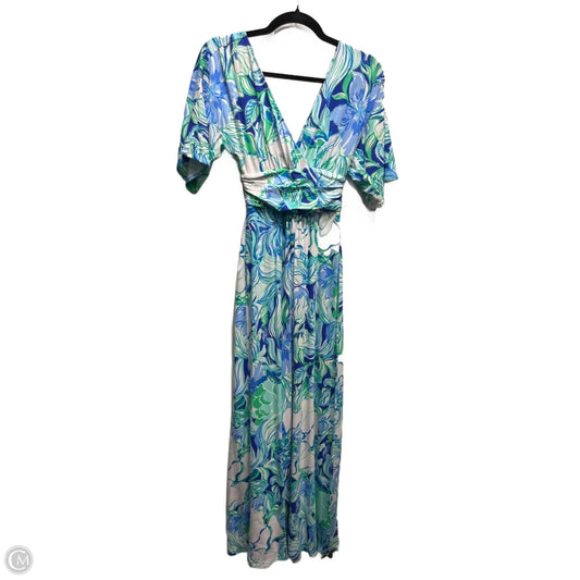 Dress Designer By Lilly Pulitzer In Blue & Green, Size: Xxs
