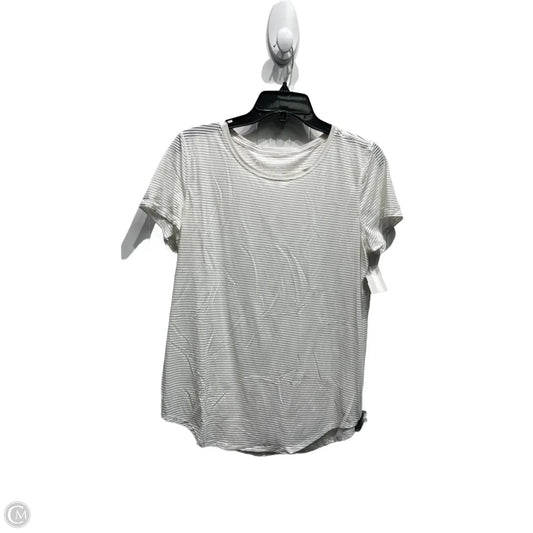 Athletic Top Short Sleeve By Lululemon In White, Size: M
