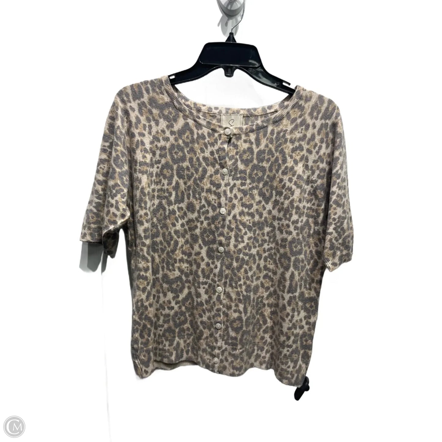 Sweater Cardigan By Sioni In Animal Print, Size: M
