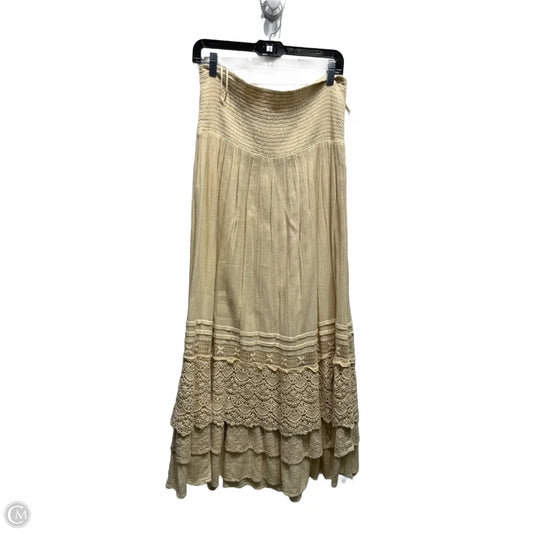 Dress Casual Maxi By Free People In Tan, Size: L