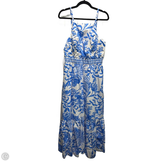 Dress Designer By Lilly Pulitzer In Blue & White, Size: M