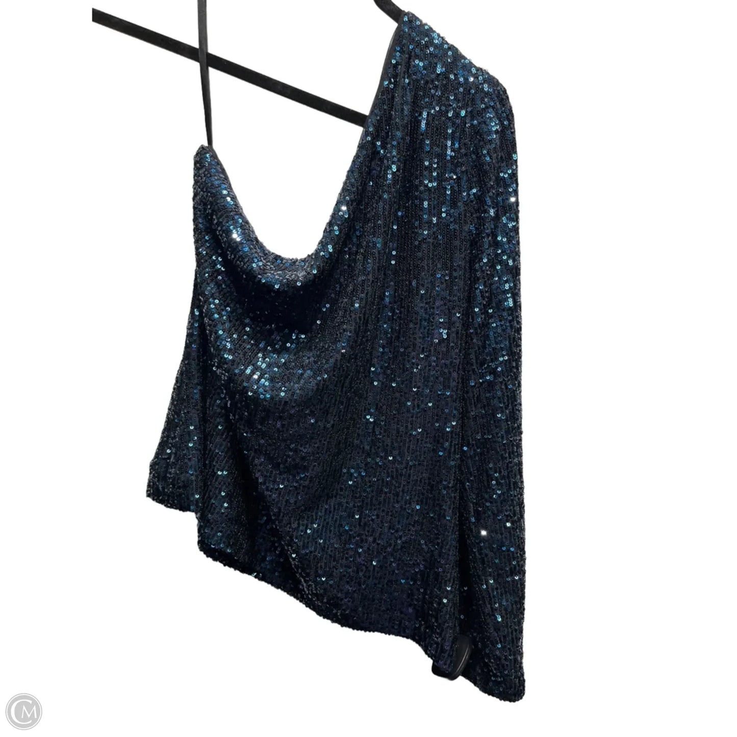 Top Long Sleeve By White House Black Market In Black & Blue, Size: M