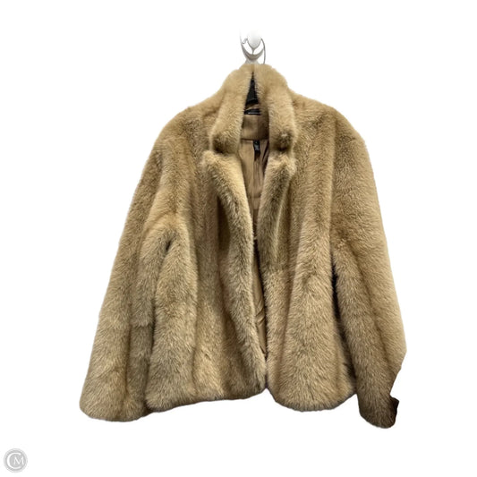 Coat Faux Fur & Sherpa By White House Black Market In Tan, Size: L