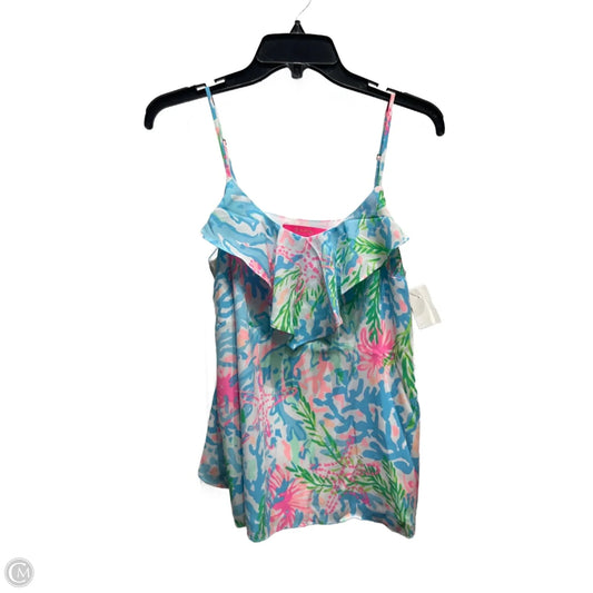 Top Sleeveless Designer By Lilly Pulitzer In Blue & Green, Size: Xs