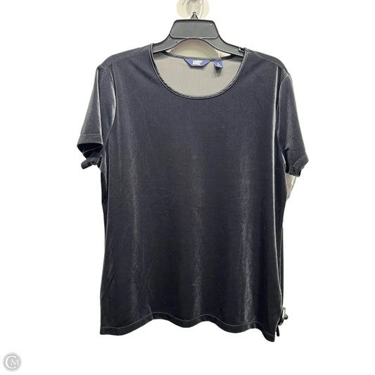 Top Short Sleeve By Lands End In Grey, Size: L