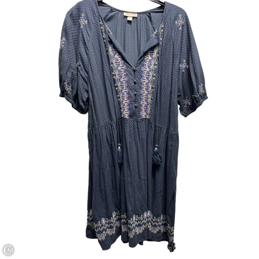 Dress Casual Short By Knox Rose In Blue, Size: Xxl