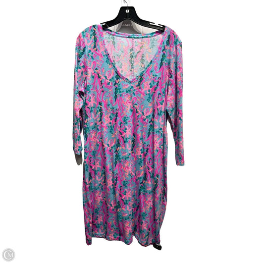 Dress Designer By Lilly Pulitzer In Blue & Pink, Size: Xl
