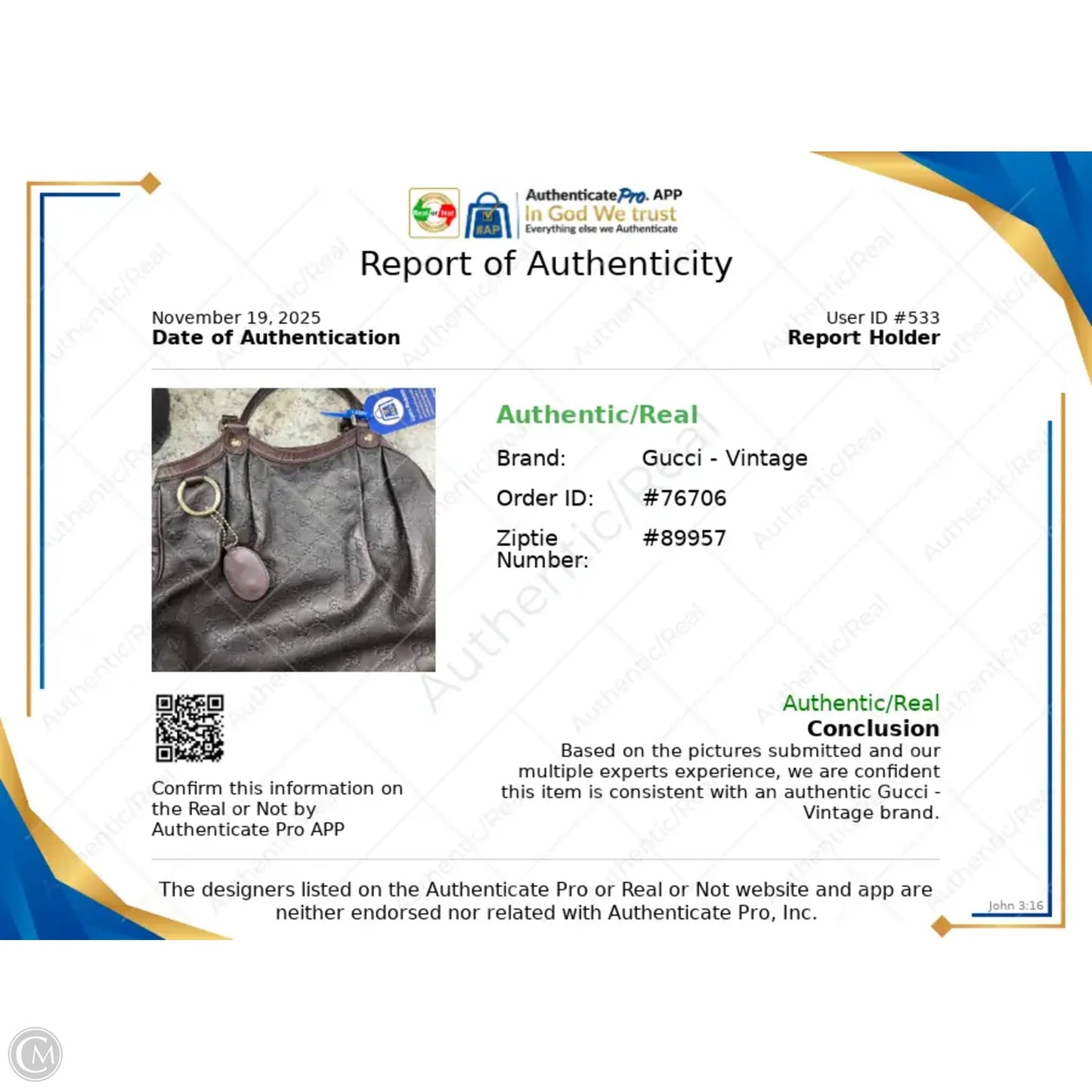 Handbag Luxury Designer By Gucci, Size: Medium