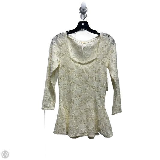Top 3/4 Sleeve By Free People In Cream, Size: S