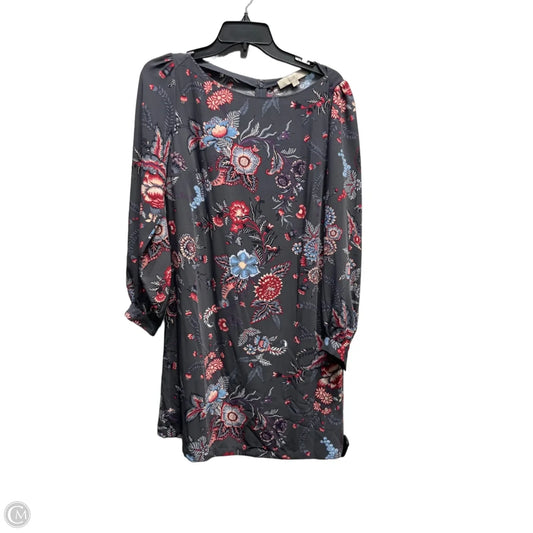 Dress Work By Loft In Grey & Red, Size: S