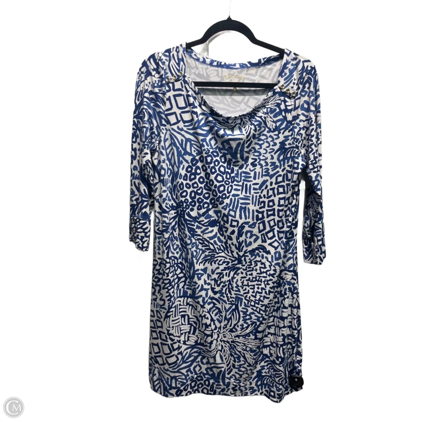 Dress Designer By Lilly Pulitzer In Blue & White, Size: Xl