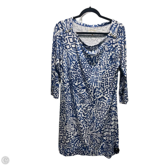 Dress Designer By Lilly Pulitzer In Blue & White, Size: Xl