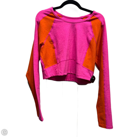 Athletic Top Long Sleeve Crewneck By Beyond Yoga In Orange & Pink, Size: Xl